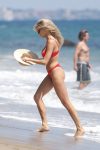 Charlotte Mckinney Red Bikini Big Boobs
