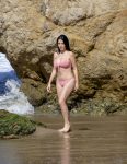 Claudia Alende Bikini Nipple Slip