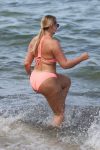 Iskra Lawrence Sexy Pink Bikini