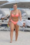 Iskra Lawrence Sexy Pink Bikini