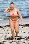 Iskra Lawrence Sexy Pink Bikini