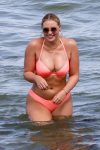 Iskra Lawrence Sexy Pink Bikini