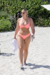 Iskra Lawrence Sexy Pink Bikini
