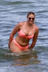 Iskra Lawrence Sexy Pink Bikini