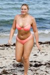 Iskra Lawrence Sexy Pink Bikini