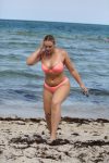 Iskra Lawrence Sexy Pink Bikini