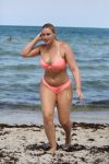 Iskra Lawrence Sexy Pink Bikini