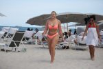 Iskra Lawrence Sexy Pink Bikini