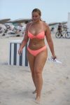 Iskra Lawrence Sexy Pink Bikini
