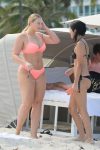 Iskra Lawrence Sexy Pink Bikini