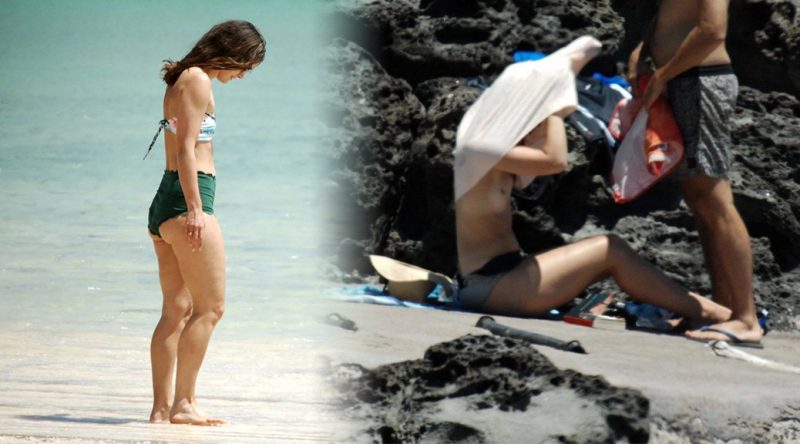 Keira Knightley – Bikini Topless Candids in Pantelleria