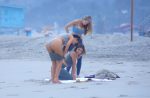 Kim Kardashian Bikini Yoga