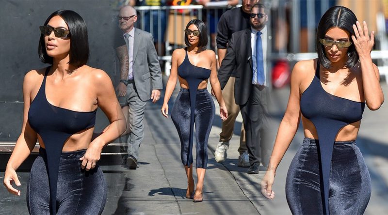 Kim Kardashian – Braless See-Through Candids in Hollywood