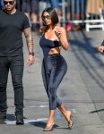 Kim Kardashian Braless Boobs In See Through Black Top