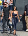 Kim Kardashian Braless Boobs In See Through Black Top