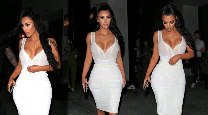 Kim Kardashian Braless Nipples