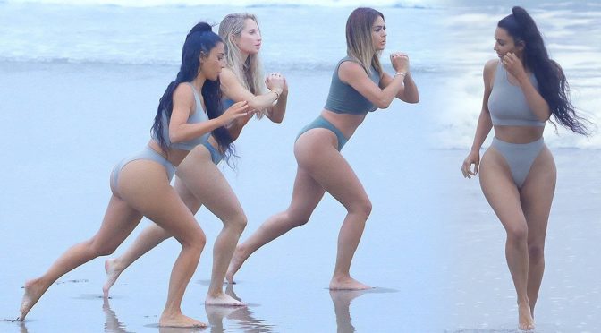 Kim Kardashian – Bikini Candids in Los Angeles