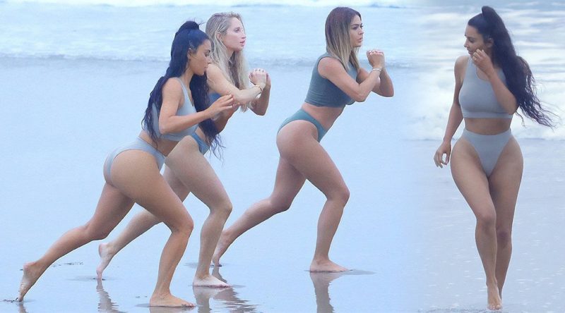 Kim Kardashian – Bikini Candids in Los Angeles
