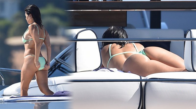 Kourtney Kardashian – Bikini Candids in Portofino