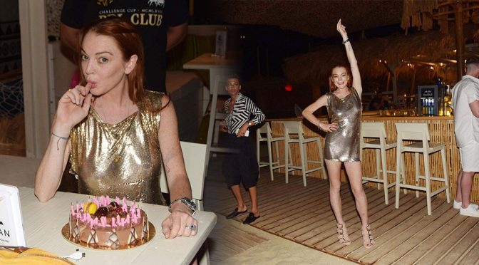Lindsay Lohan – Birthday Party in Mykonos
