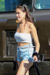 Madison Beer Sexy White Top