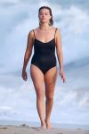 Margot Robbie Black Swimsuit