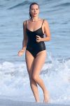 Margot Robbie Black Swimsuit
