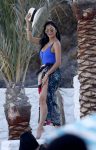 Nicole Scherzinger Blue Swimsuit