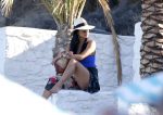 Nicole Scherzinger Blue Swimsuit