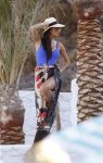 Nicole Scherzinger Blue Swimsuit