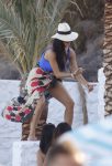 Nicole Scherzinger Blue Swimsuit