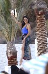 Nicole Scherzinger Blue Swimsuit
