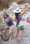 Nicole Scherzinger Blue Swimsuit