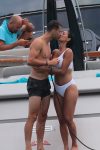 Nicole Scherzinger White Swimsuit