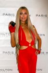 Paris Hilton Sexy Low Cut Red Dress