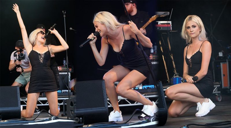 Pixie Lott Performs Live at Cornbury Festival in Oxfordshire