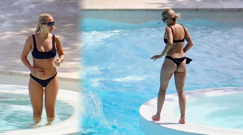 Rita Ora – Bikini Thong Candids in French Riviera