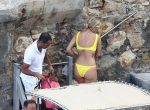 Rita Ora Boobs And Ass In Yellow Bikini