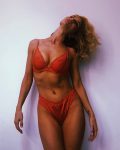 Rosie Huntington Whiteley Sexy Red Lingerie