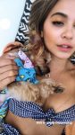 Stella Hudgens Selfie With Dog