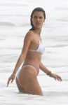 Alessandra Ambrosio Sexy White Bikini In San Diego