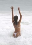 Alessandra Ambrosio Sexy White Bikini In San Diego