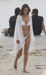 Alessandra Ambrosio Sexy White Bikini In San Diego
