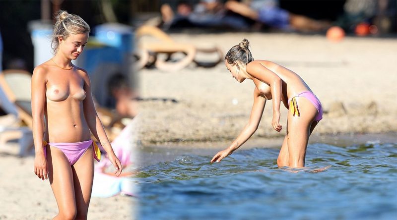 Lady Amelia Windsor – Topless Candids in Ibiza