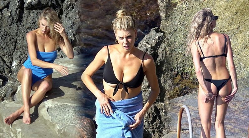 Charlotte McKinney – Bikini Candids in Capri