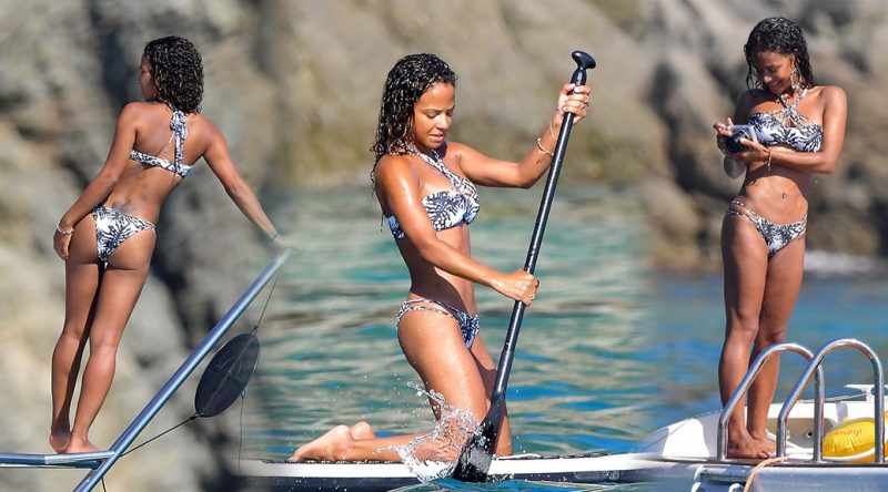 Christina Milian – Bikini Candids in St. Tropez