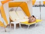 Claudia Romani Bikini Thong On Beach