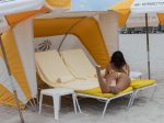 Claudia Romani Bikini Thong On Beach