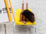Claudia Romani Bikini Thong On Beach