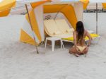 Claudia Romani Bikini Thong On Beach